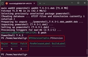 Ubuntu Powershell