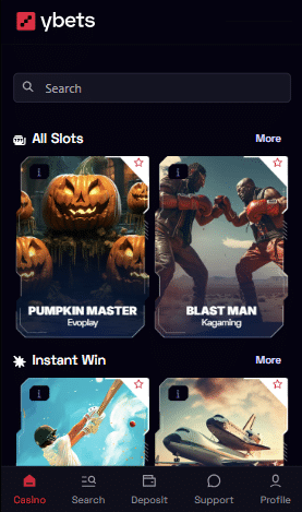 ybets mobile view