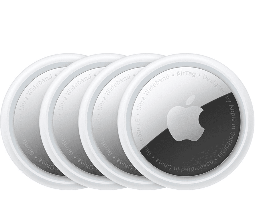 A four-pack of Apple airtags