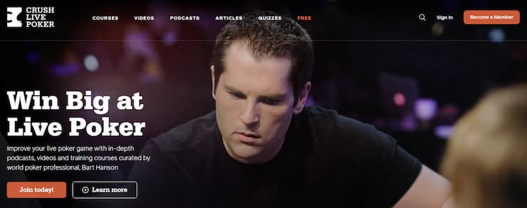 Best Coaching Poker Sites Crush Live Poker homepage