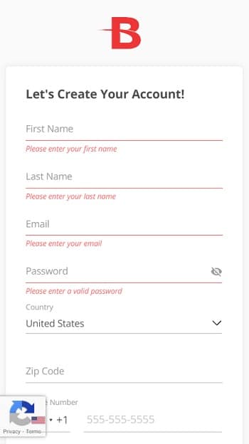 Create Your New Account
