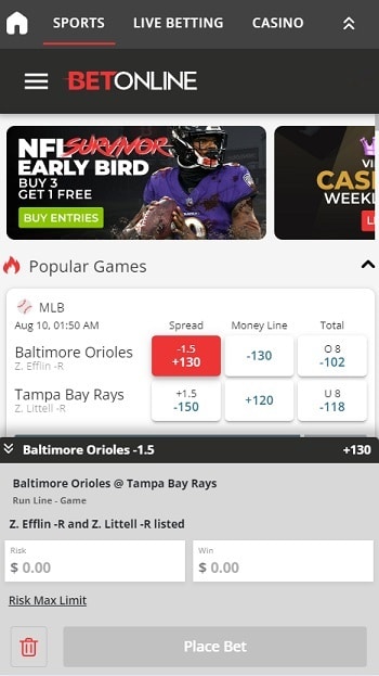 Go to the NV Sportsbook Section