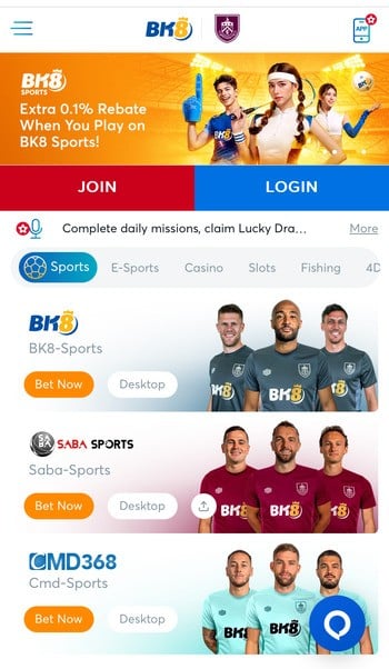 BK8 Sports Betting Malaysia