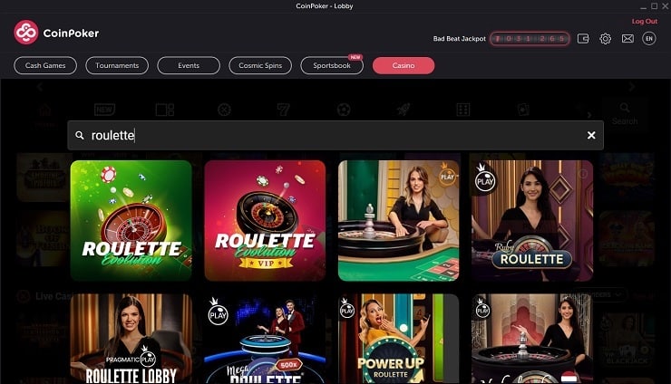 CoinPoker Casino Roulette