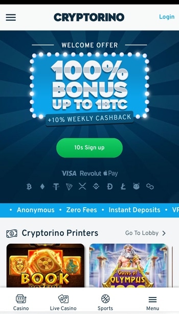 Cryptorino Crypto Casino