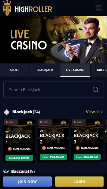 High Roller Casino Live