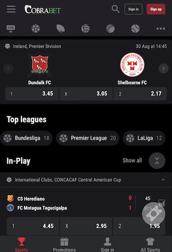 CobraBet - Best betting app in Ireland