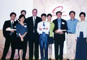 Jack Ma in an early photograph from the Alibaba launch in 1999. 