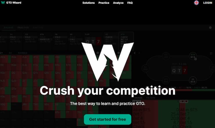 Poker Training Sites GTO Wizard homepage