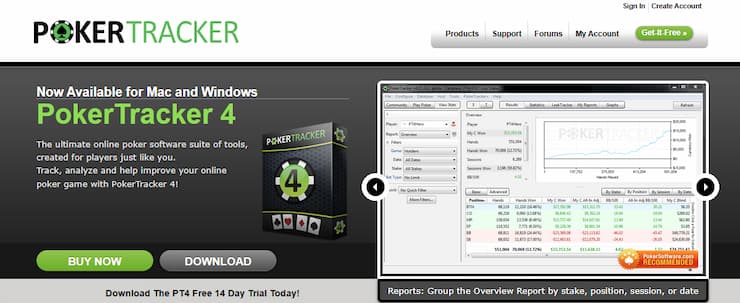 Poker Training Sites PokerTracker homepage