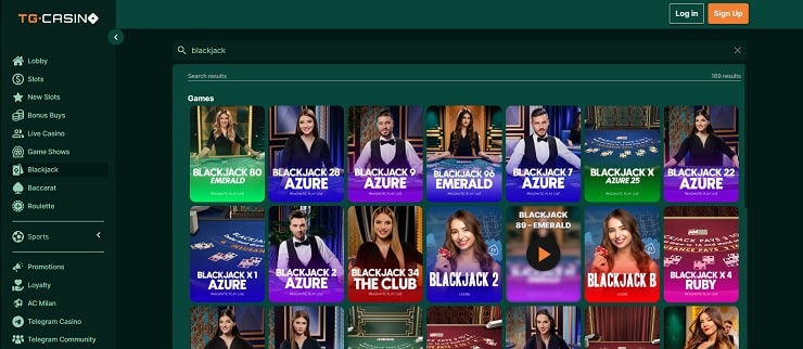 TG.Casino Blackjack Site