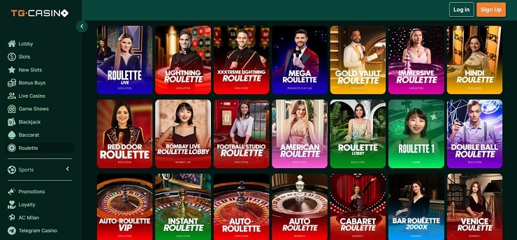 TG.Casino Roulette Site