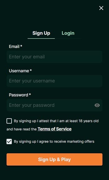 Create a New Casino Account