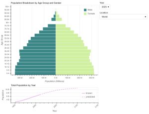 World Population Breakdown by Age and Gender