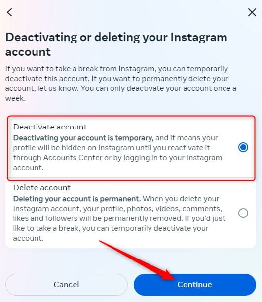 How to Deactivate or Delete Instagram on Desktop & Mobile in 2025