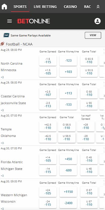 how to bet on college football