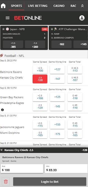 Place a Bet