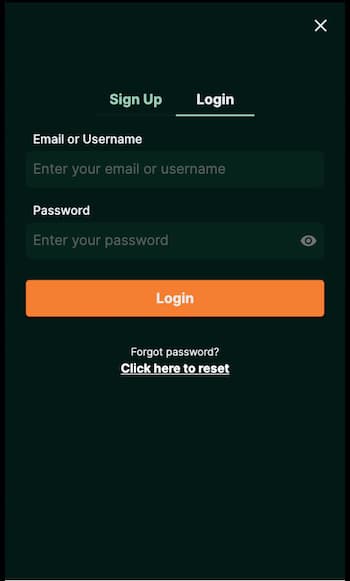 Log into your Account
