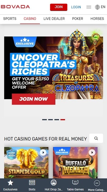 Bovada Casino for Real Money
