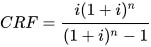 Capital Recovery Factor Example
