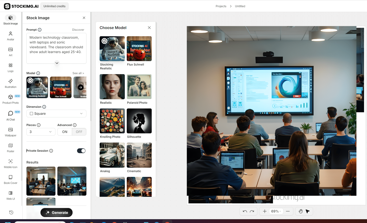 How to create a stock image with Stockimg.ai