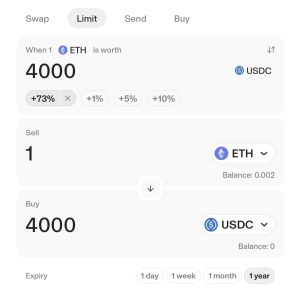 Placing limit orders on Uniswap