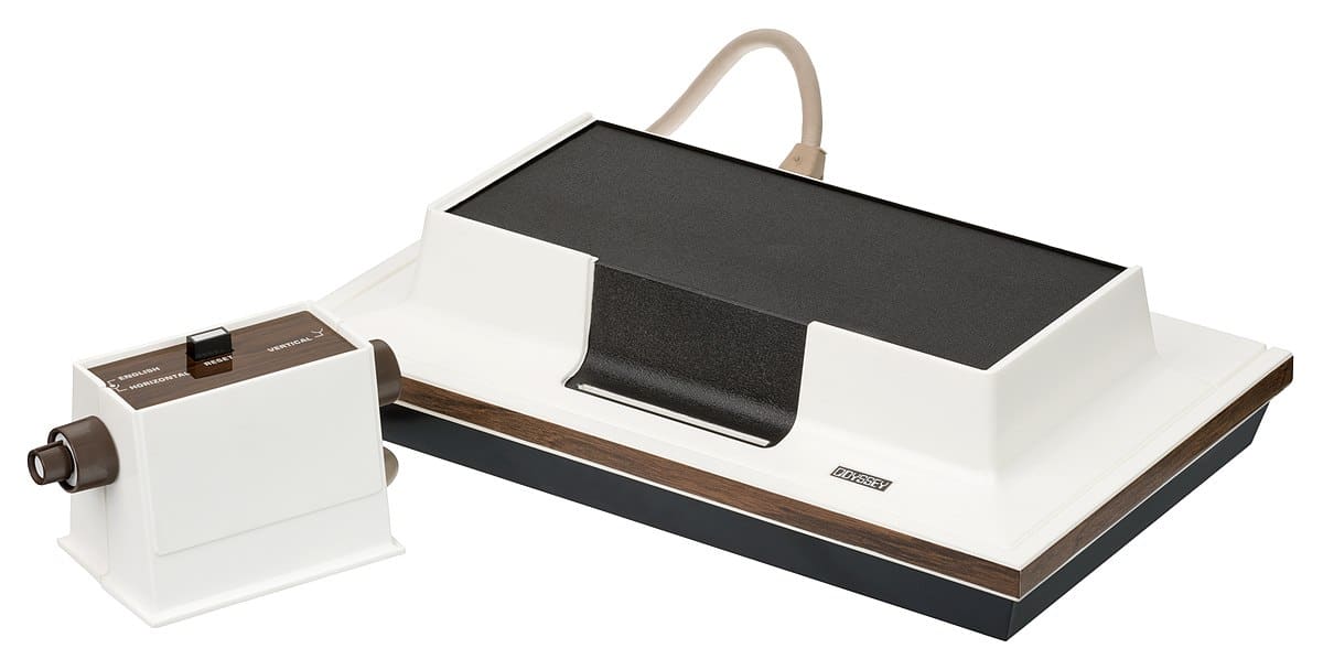 The Magnavox Odyssey is the first home video game console released in 1972.