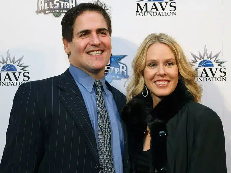 Mark Cuban and His Wife Tiffany Stewart.