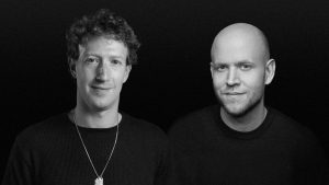 Mark Zuckerberg, Meta Founder and CEO, and Daniel Ek, Spotify Founder and CEO