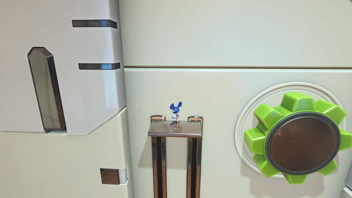 No level is alike in Astro Bot; one lengthy mission sees you shrink down for intricate platforming.