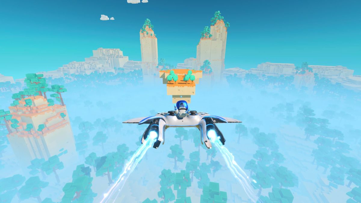Astro Bot flies into each level on a DualSense controller, which never gets old.