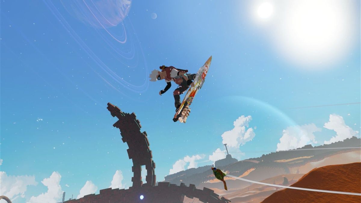Your hoverboard is your main method of traversal through harsh environments.