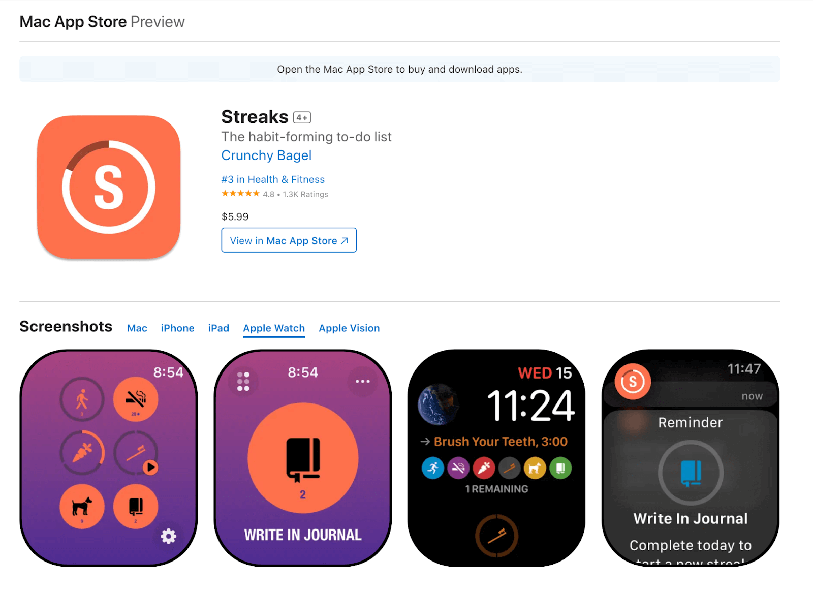 Streaks app.
