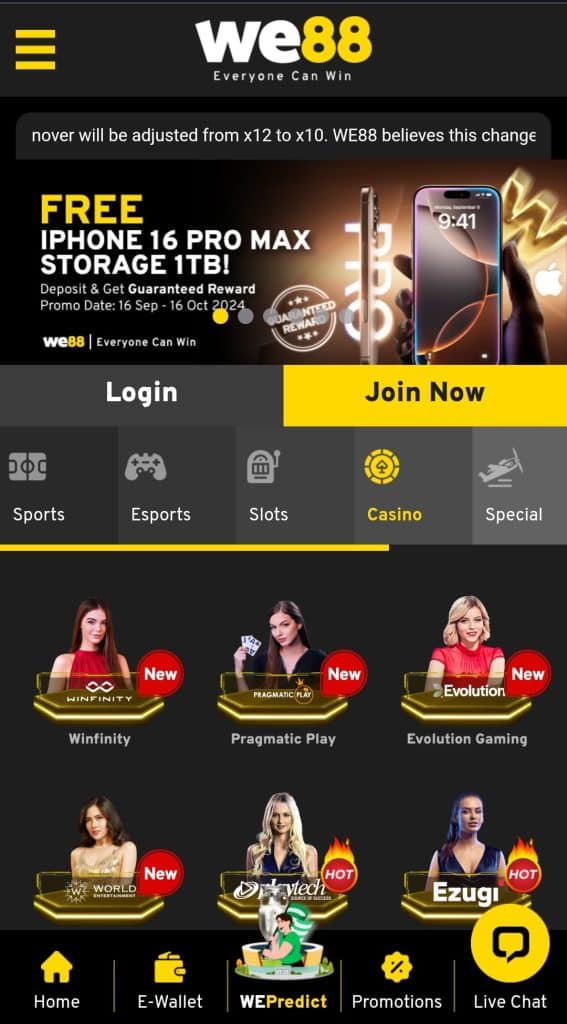 We88 Malaysia eWallet Casino