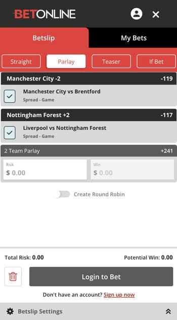 Place a bet
