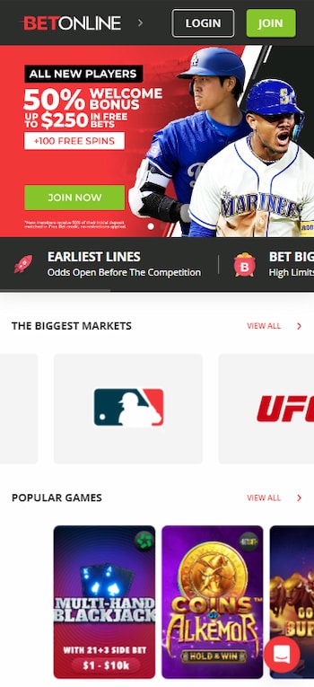 how to bet on baseball - betonline homepage