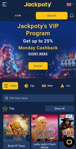 No deposit bonus casino Jackpoty