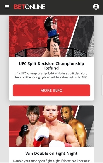 BetOnline ufc online betting bonuses