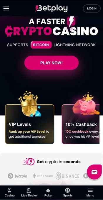 BetPlay Ethereum betting site