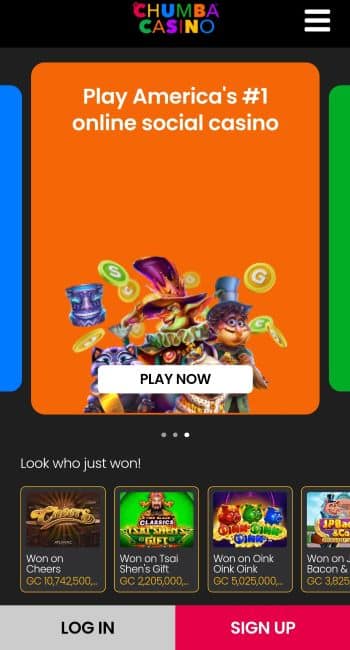 Casinos like Chumba - Chumba Casino as seen on an Android mobile device