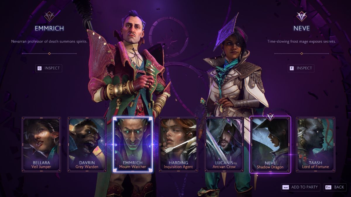 There's a wealth of new Dragon Age: The Veilguard characters to meet in the game. 