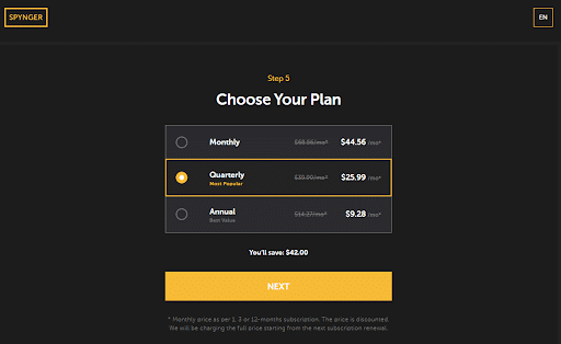 <strong>Step 2: Select a Plan and Sign Up</strong>