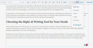 HubSpot AI-generated blog close up with copilot