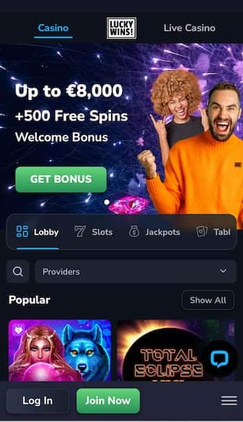 Lucky Wins Casino online slots in Ireland