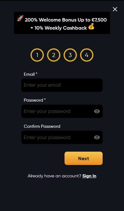 Register for an Account