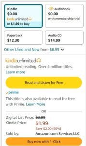 Kindle Unlimited members can click to borrow from the purchase screen