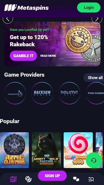 Metaspins Bitcoin Cash Casino