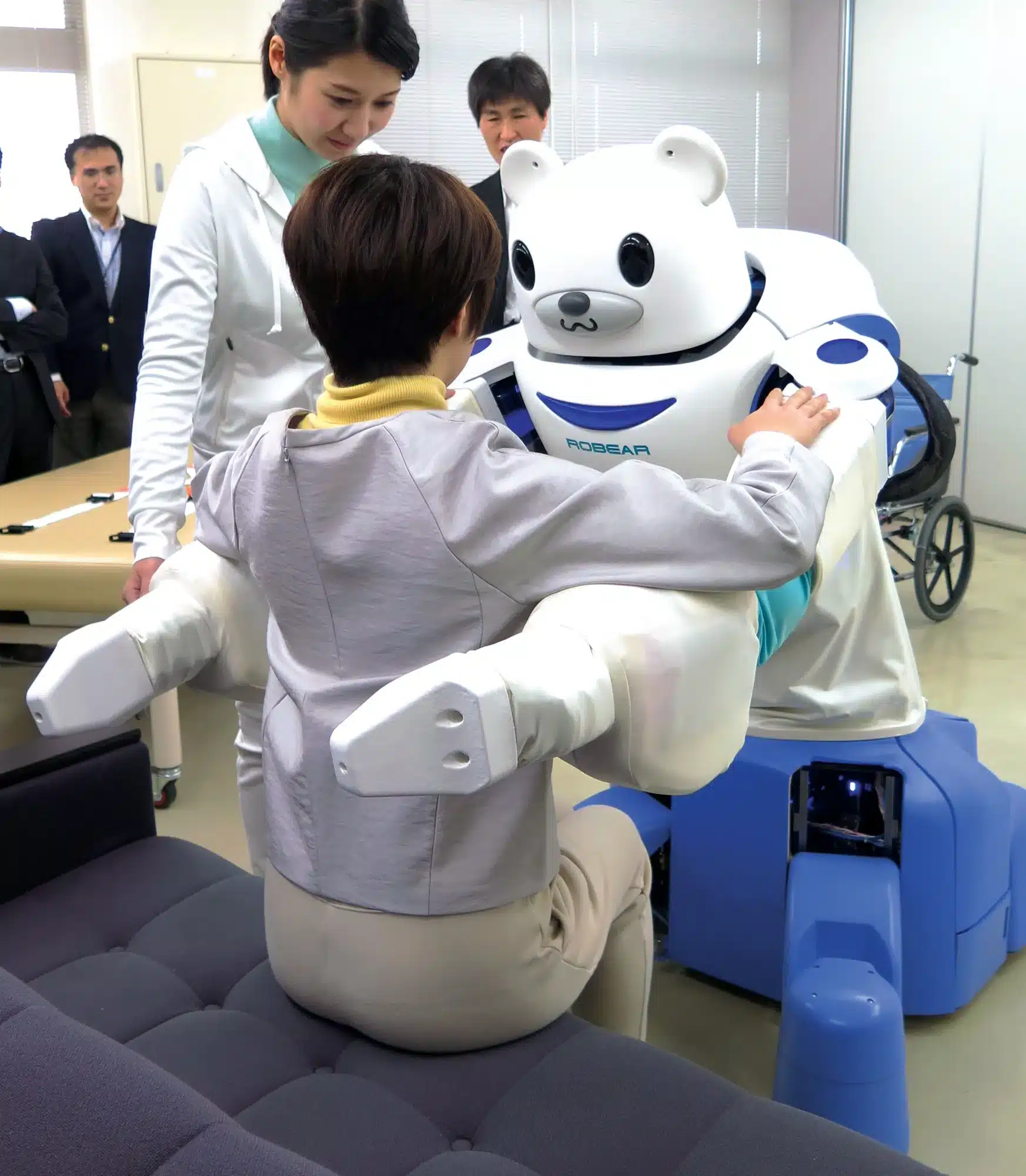 Prototype lifting robot, Robear, as an example of care automation in Japan.