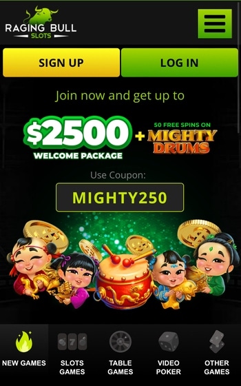 Raging Bull Slots Credit Card Casino