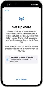 Setting Up eSIM